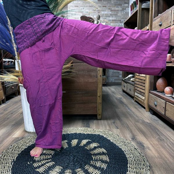 Jogové a Festivalové Nohavice - Thajský Rybár Mandala Mantra - Fialové