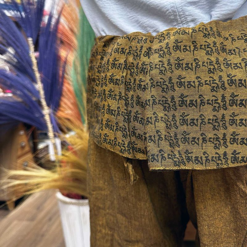 Jogové a Festivalové Nohavice Thajský Rybár Mandala Mantra - Oranžové