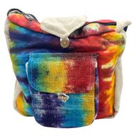 Tie Dye Konopná Študijná Taška s Predným Vreckom