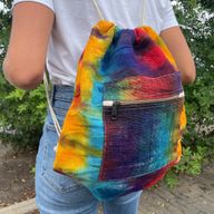 Tie Dye Konopná Taška cez Ramená
