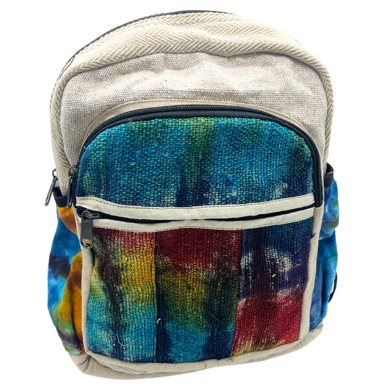 Tie Dye Stredný Konopný Batoh bez Potlače
