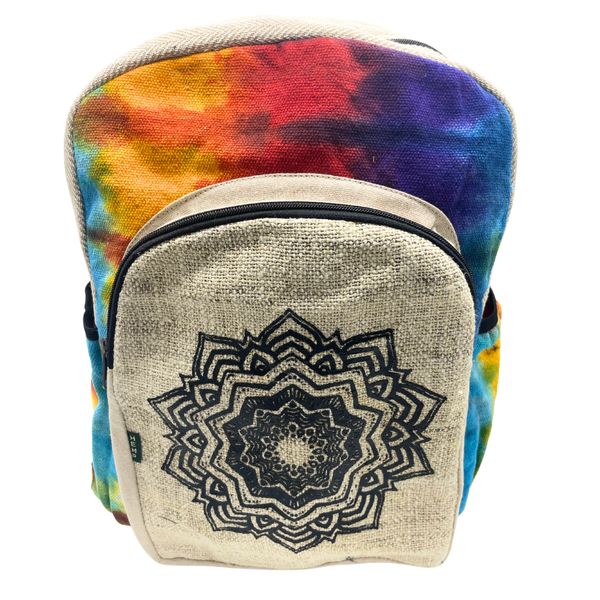 Tie Dye Veľký Konopný Batoh - Mandala
