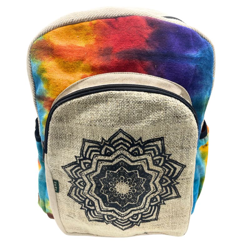 Tie Dye Veľký Konopný Batoh - Mandala