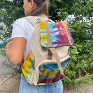 Tie Dye Veľký Konopný Štorcový Batoh