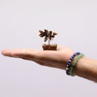 Mini Stromčeky z Drahých Kameňov na Orgonitovej Základni - Tigrie Oko (15 kameňov)