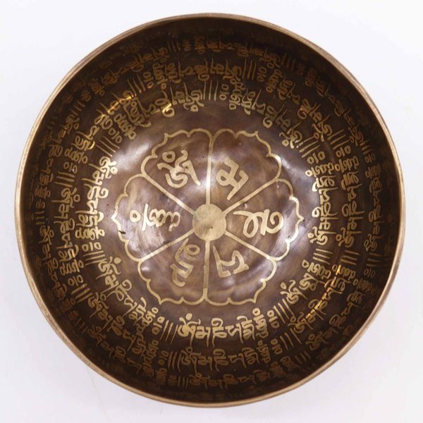 Tibetská Liečivá Gravírovaná Miska - 16cm - Mantra