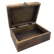 Veľká Drevená Krabička s Keramickou Glazúrou - 20x15x7.5cm - Orientálny Vzor