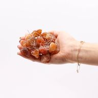 LED Svetelná Reťaz s Drahými Kameňmi - Oranžový Nefrit