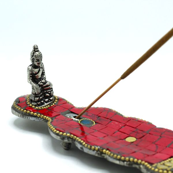 Tibetský Stojan na Vonné Tyčinky - Dýka - Budha