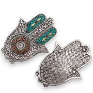Zelený Malý Stojan na Vonné Tyčinky Hamsa 13x5,5 cm