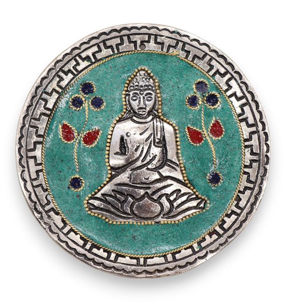 Stojan na Vonné Tyčinky Budha Zelený Dekor 10cm