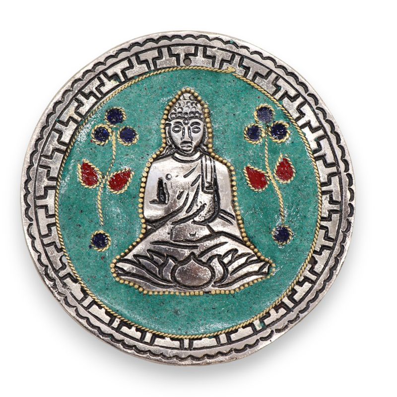 Stojan na Vonné Tyčinky Budha Zelený Dekor 10cm