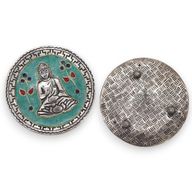 Stojan na Vonné Tyčinky Budha Zelený Dekor 10cm