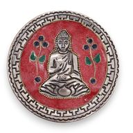 Stojan na Vonné Tyčinky Budha Červený Dekor 10cm