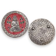 Stojan na Vonné Tyčinky Budha Červený Dekor 10cm