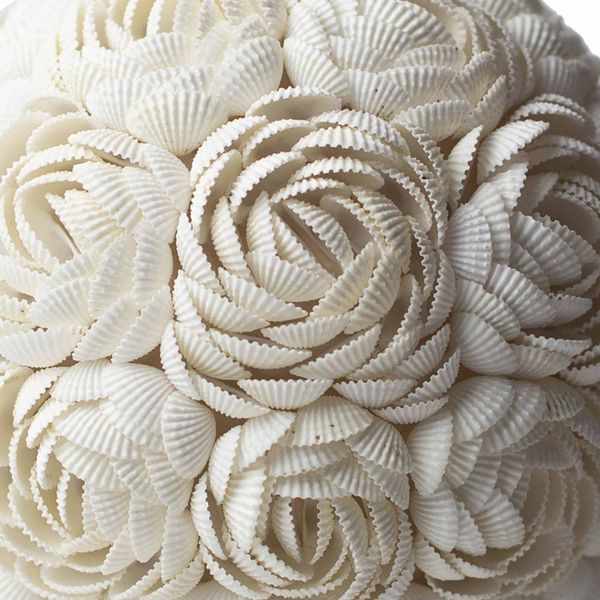Boho Tienidlo z Morských Mušlí - Ružový Glóbus - 20 cm