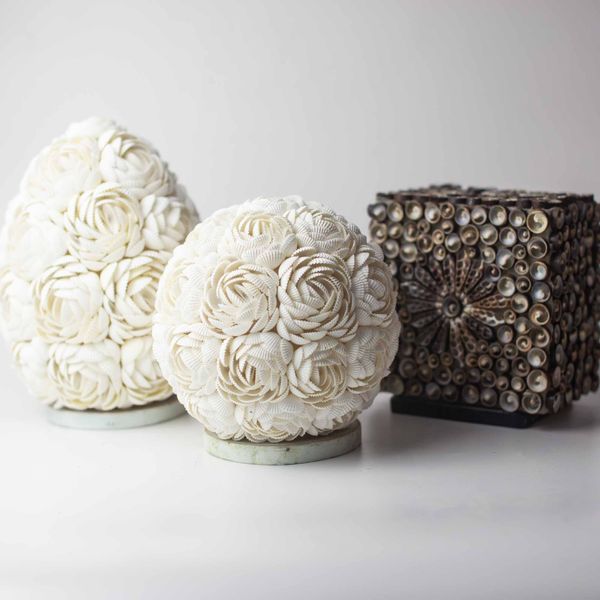 Boho Tienidlo z Morských Mušlí - Ružový Ovál - 15 cm