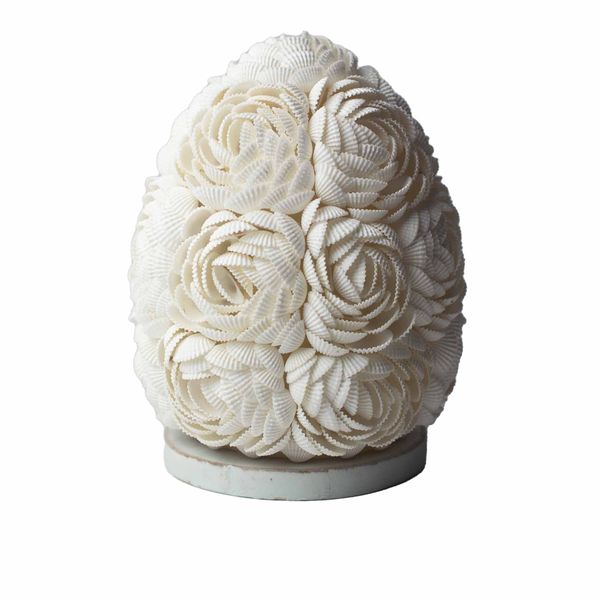 Boho Tienidlo z Morských Mušlí - Ružový Ovál - 15 cm