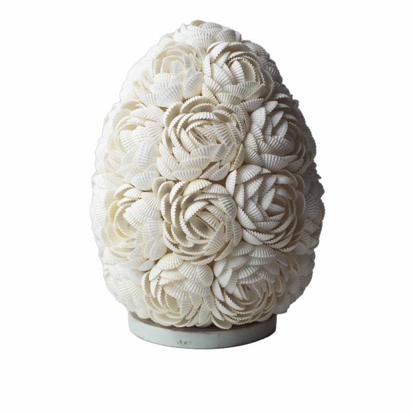 Boho Tienidlo z Morských Mušlí - Ružový Ovál - 20 cm