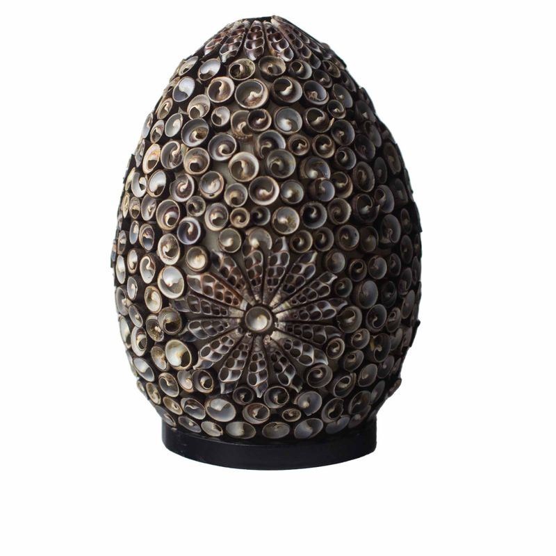 Boho Tienidlo z Morských Mušlí - Čokoládový Twist Ovál - 20cm