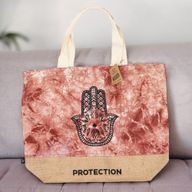 Všestranné Prírodné Tašky - Terakotové - Hamsa - Ochrana