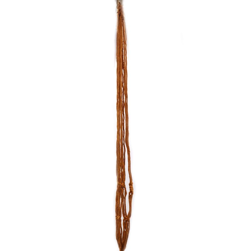 Macramé Závesný Držiak na Kvetináč - Čokoládový Stedný