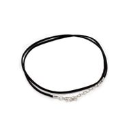 Balíček Šnúrok z Umelého Semišu so Zapínaním -  2.5mm x 55cm - Čierny A001