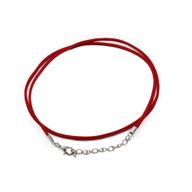 Balíček Šnúrok z Umelého Semišu so Zapínaním -  2.5mm x 55cm - Červený A056