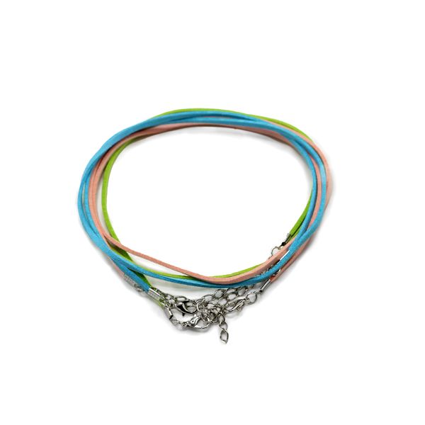 Balíček Šnúrok z Umelého Semišu so Zapínaním - 2.5mm x 55cm - Mix (10 farieb)