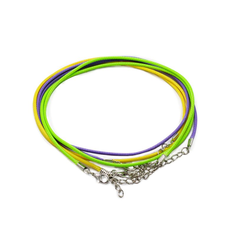 Balíček Voskových Šnúrok so Zapínaním -  2mm x 55cm - Mix  (10 farieb)