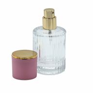 Okrúhla Rebrovaná Sprejová Fľaša s Uzáverom 30ml - Ružová