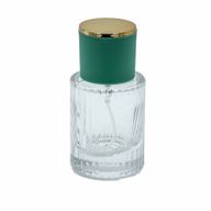 Okrúhla Rebrovaná Sprejová Fľaša s Uzáverom 30ml - Modrozelená