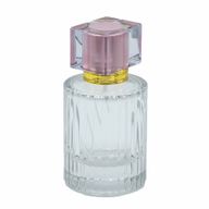 Okrúhla Rebrovaná Sprejová Fľaša s Uzáverom 50ml - Ružová