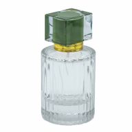 Okrúhla Rebrovaná Sprejová Fľaša s Uzáverom 50ml - Modrozelená