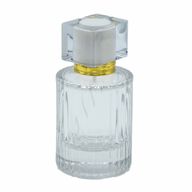 Okrúhla Rebrovaná Sprejová Fľaša s Uzáverom 50ml - Biela