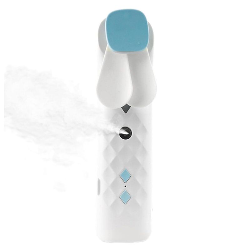 Biely Nano-Hmla Tvárový Ventilátor / Sprej - USB Nabíjateľný