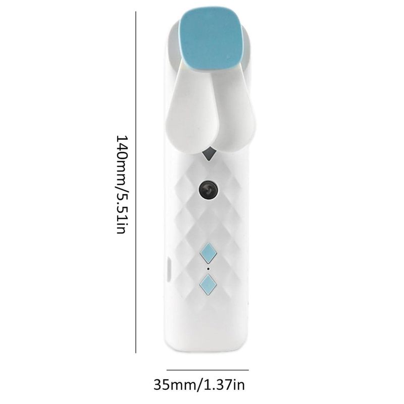 Biely Nano-Hmla Tvárový Ventilátor / Sprej - USB Nabíjateľný
