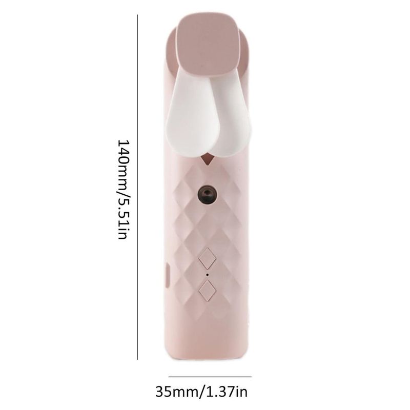 Ružový Nano-Hmla Tvárový Ventilátor / Sprej - USB Nabíjateľný