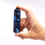 Čierne Obsidiánové Hroty (cca 60-70 g, 9 cm) -Mystický Príbeh - Polnočná Modrá