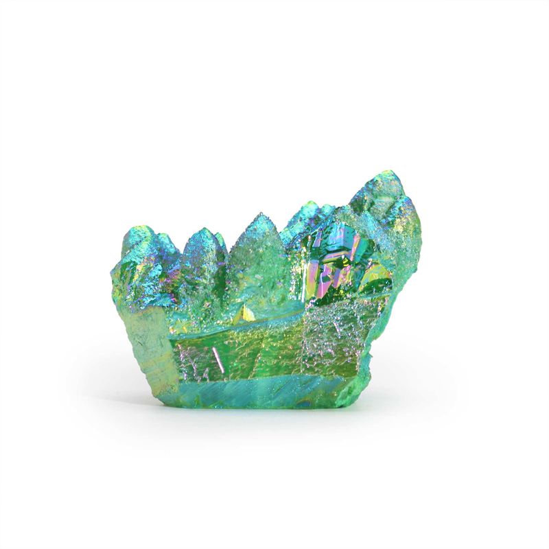 Stredný Obohatený Prírodný Kremeň - Aura Zelený  Plameňový Kremeň (approx 100-150gm 7-10cm)
