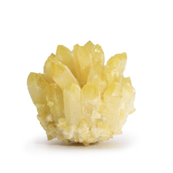 Ručne Vyrobený Prírodný Kremeň - Žltý Duchovný Kremeň (approx 250-300gm 8cm)