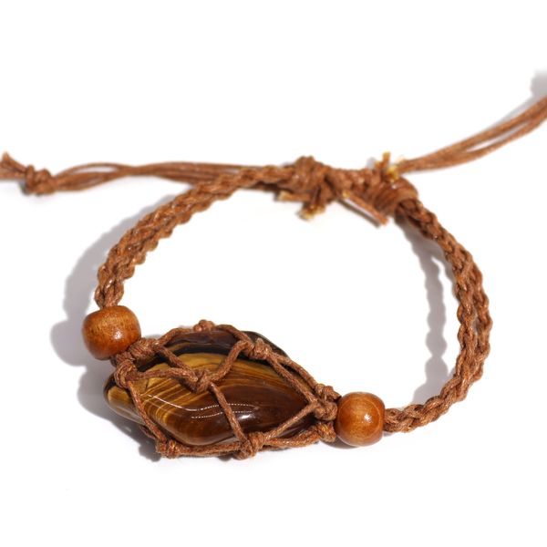 Šnúrky na Náramky z Drahých Kameňov 20-28cm - Hnedé