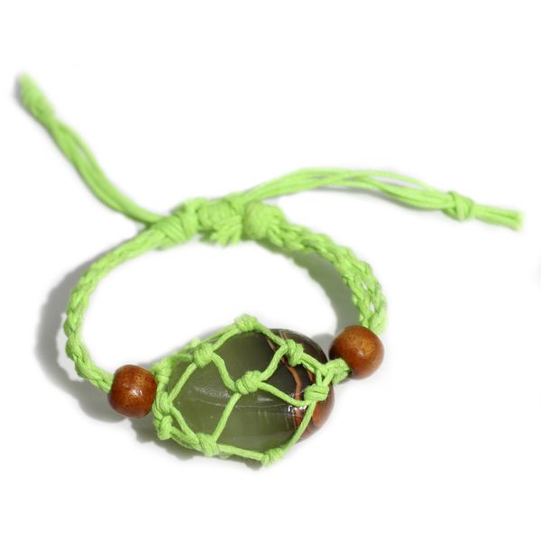 Šnúrky na Náramky z Drahých Kameňov 20-28cm - Zelené