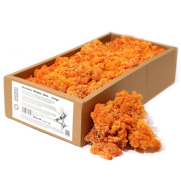 Kvalitný Dekoračný Islandský Mach - Oranžový - 500g