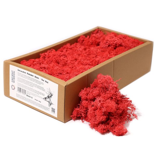 Kvalitný Dekoračný Islandský Mach - Ohnivo Červený - 500g