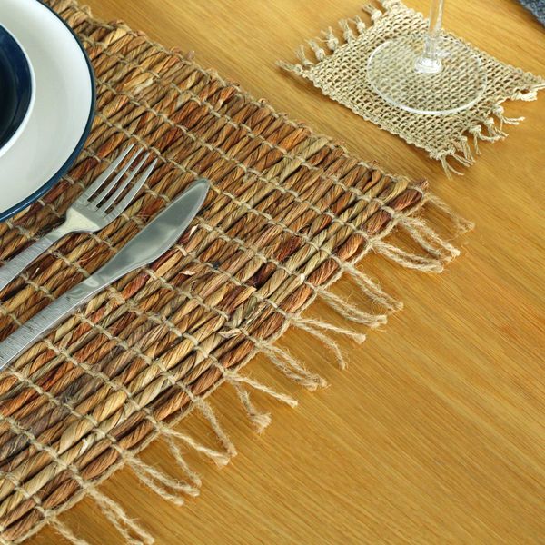 Prírodné Prestieranie z Vodného Hyacintu - Robusta a Strapce