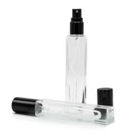 10 ml štvorcová Vysoká Tenká Fľaška, Čierny Sprej a Uzáver