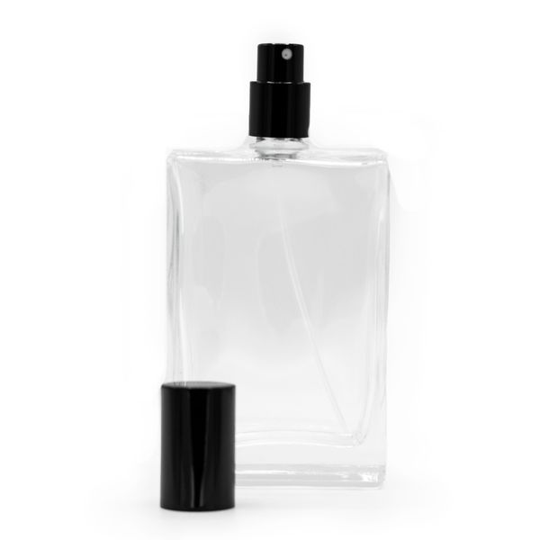100 ml Hranatá Robustná Fľaška, Čierny Sprej a Uzáver