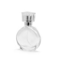30 ml Oválna Fľaška, Strieborný Sprej a Krištáľový Uzáver