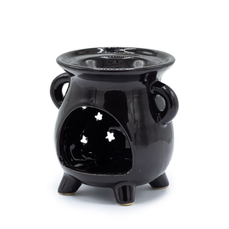 Kotlíková Aroma Lampa - Mesiac a Hviezdy - Čierna